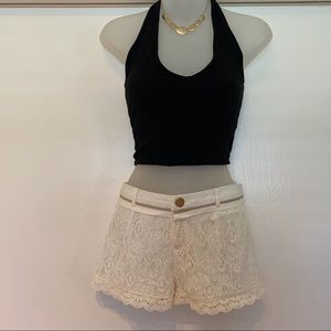 NWT White lace shorts